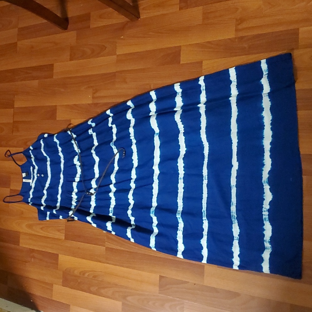 Mango Tie-Dye Print  Tie Back Summer Dress sleeveless size small